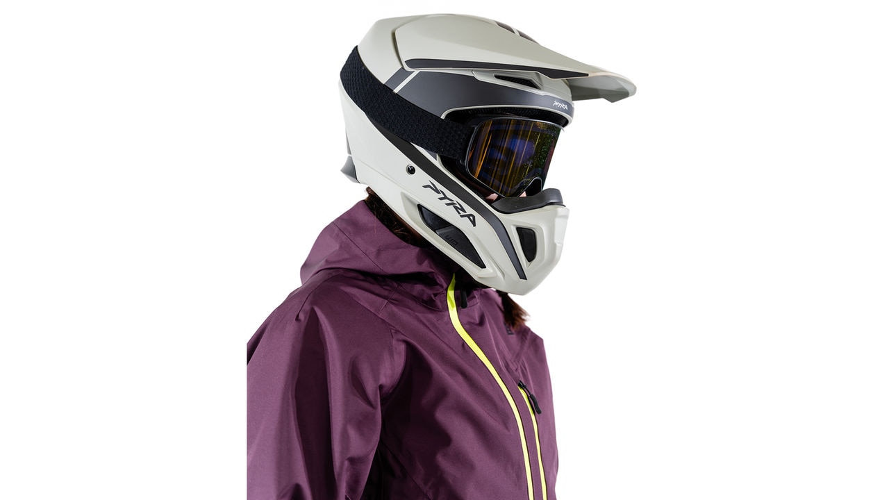 Ski-Doo model wearing Pyra Helmet