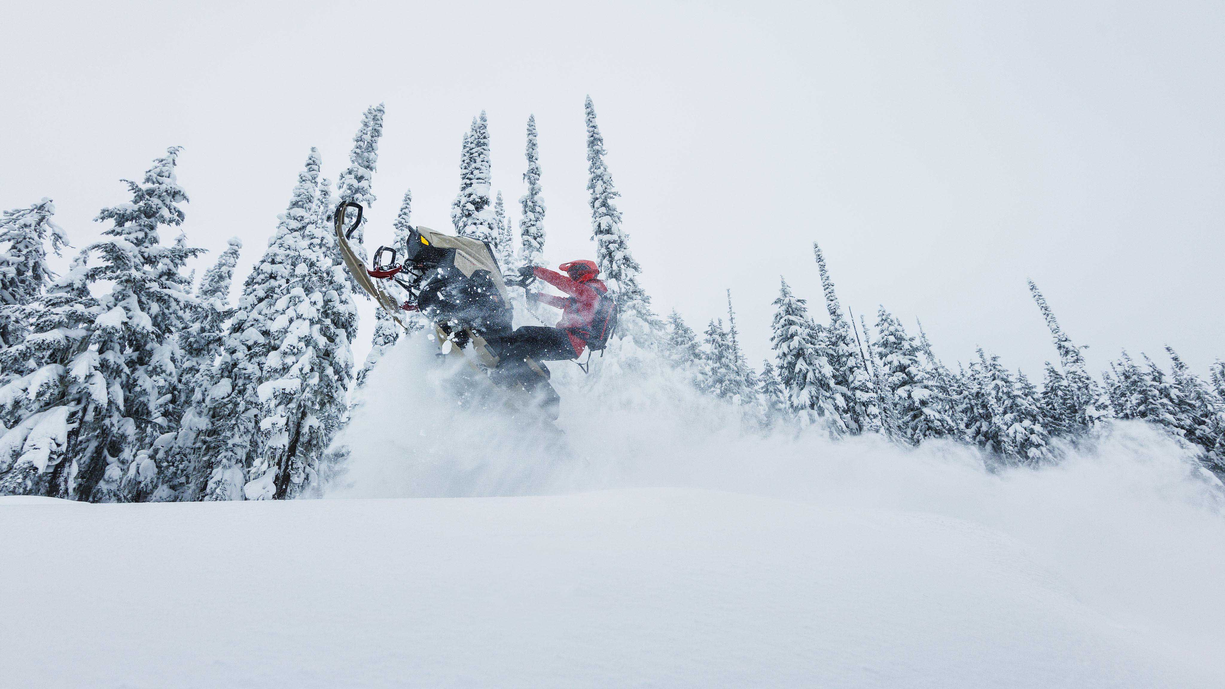 Femme faisant un wheelie avec une motoneige Ski-Doo Summit