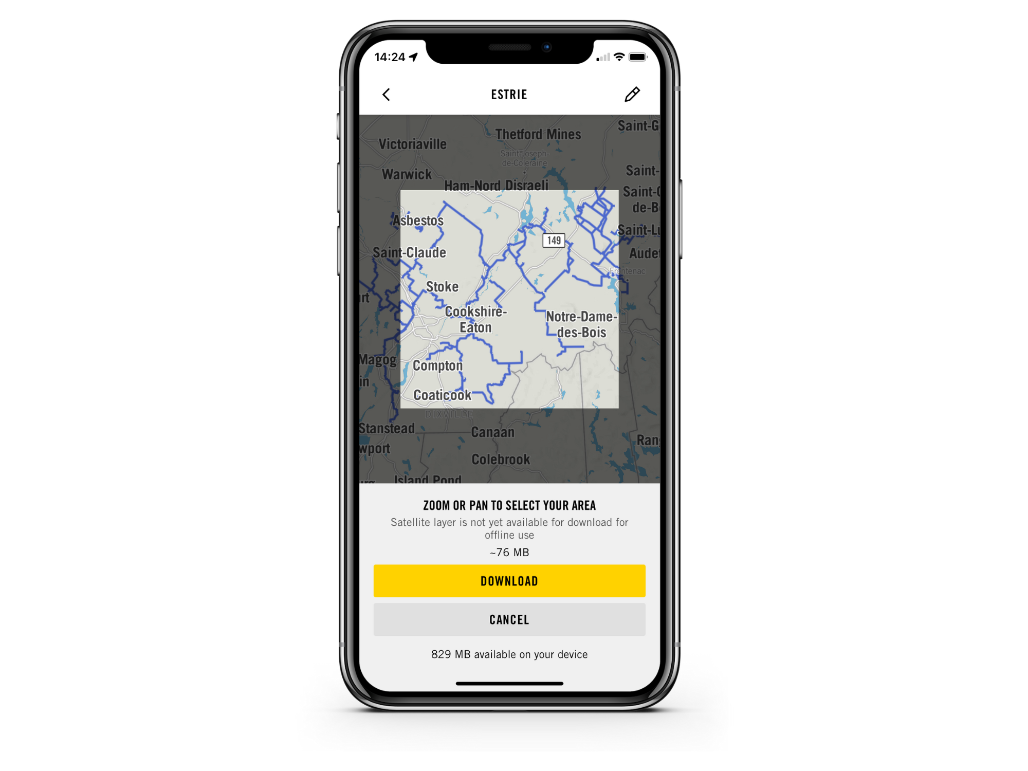 Ride offline with BRP GO! App