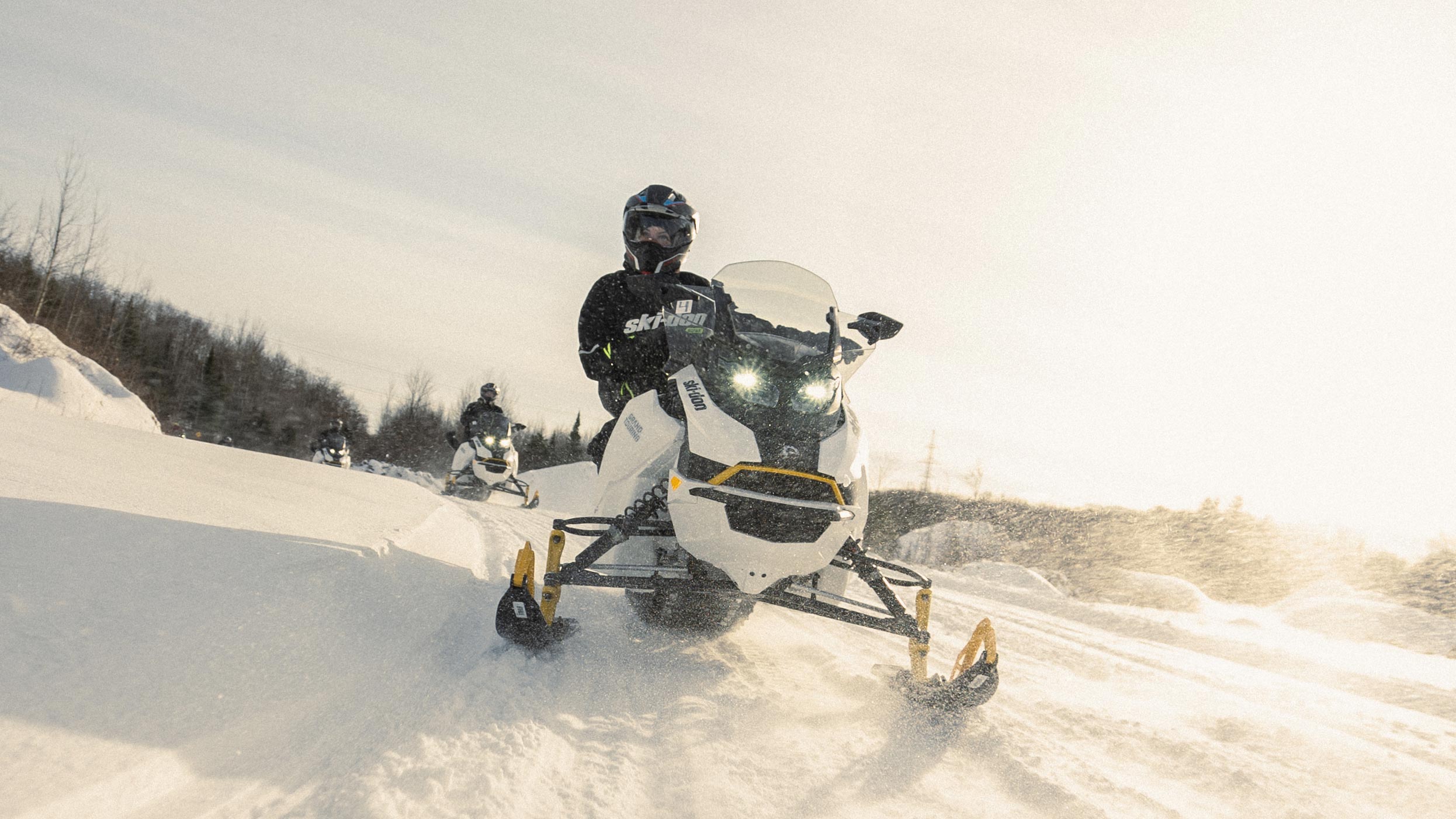 Ski-Doo Grand Touring Electric Sleds in trail