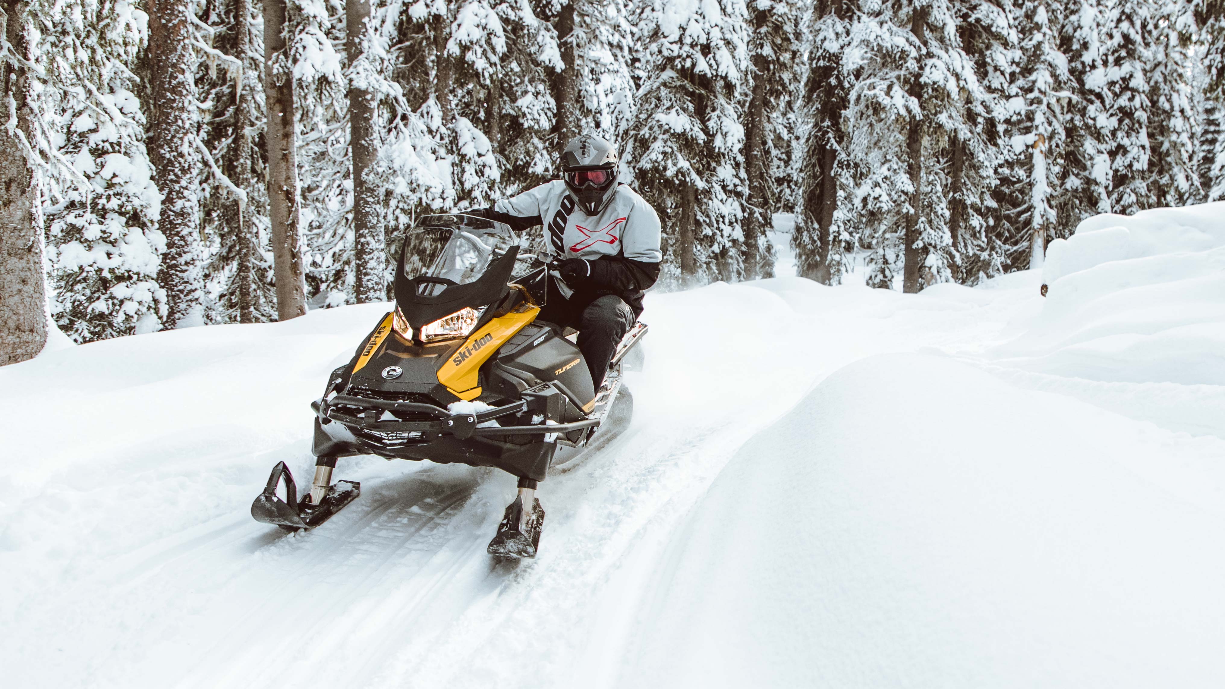 2026 Ski-Doo Tundra Sport riding in deep snow