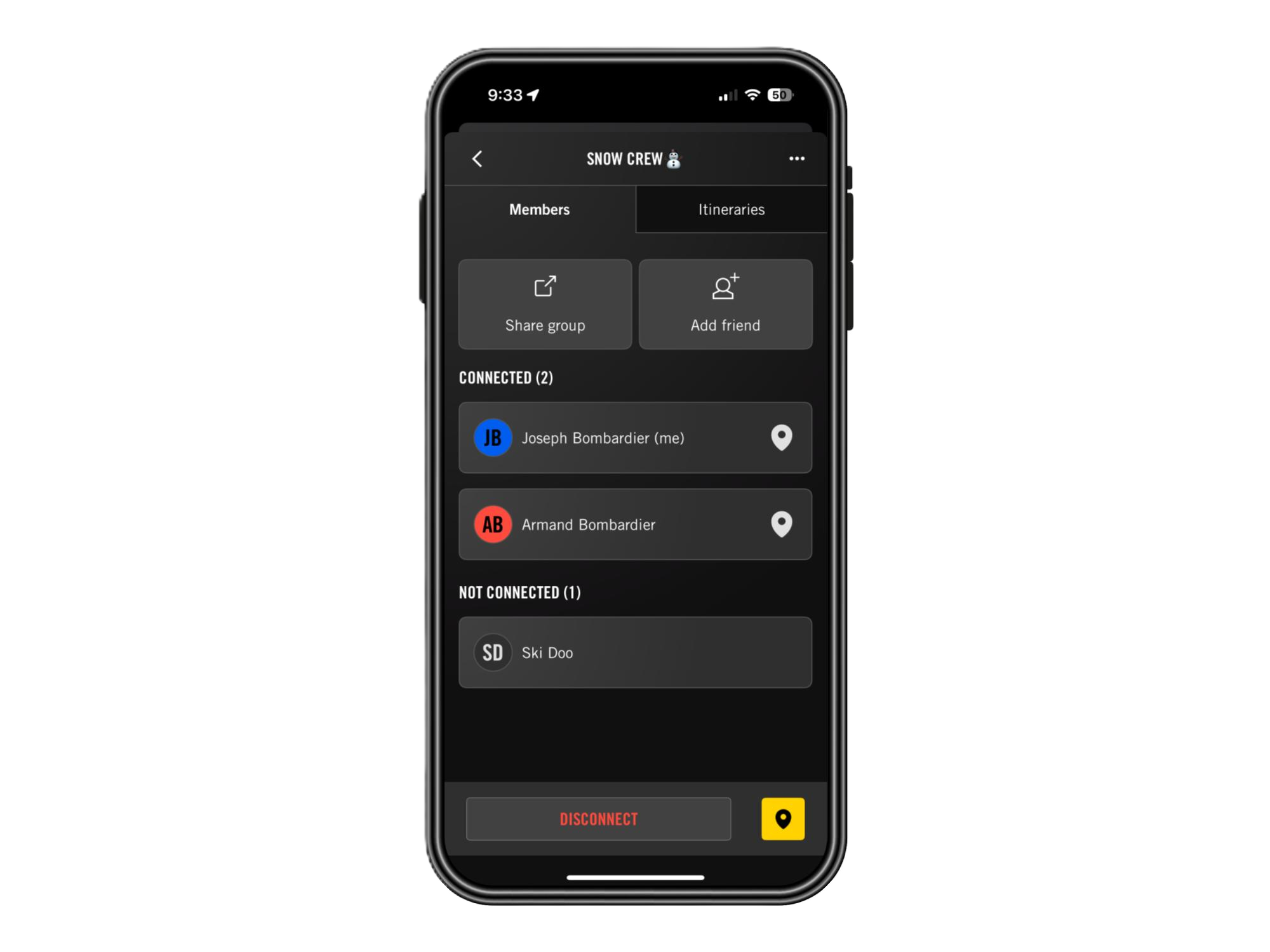 Locate your friends with BRP GO! App