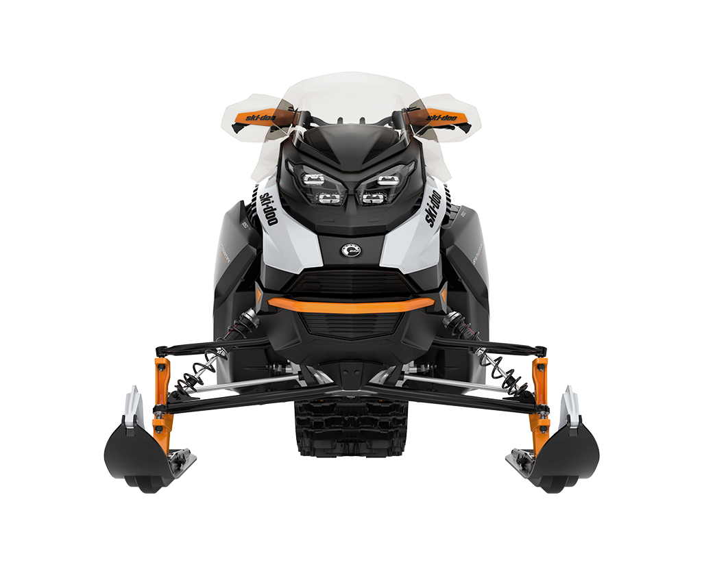 RAS RX Front suspension of a 2026 Ski-Doo Backcountry snowmobile