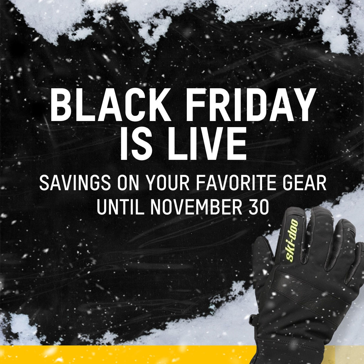 Ski-Doo Black Friday promotions card.