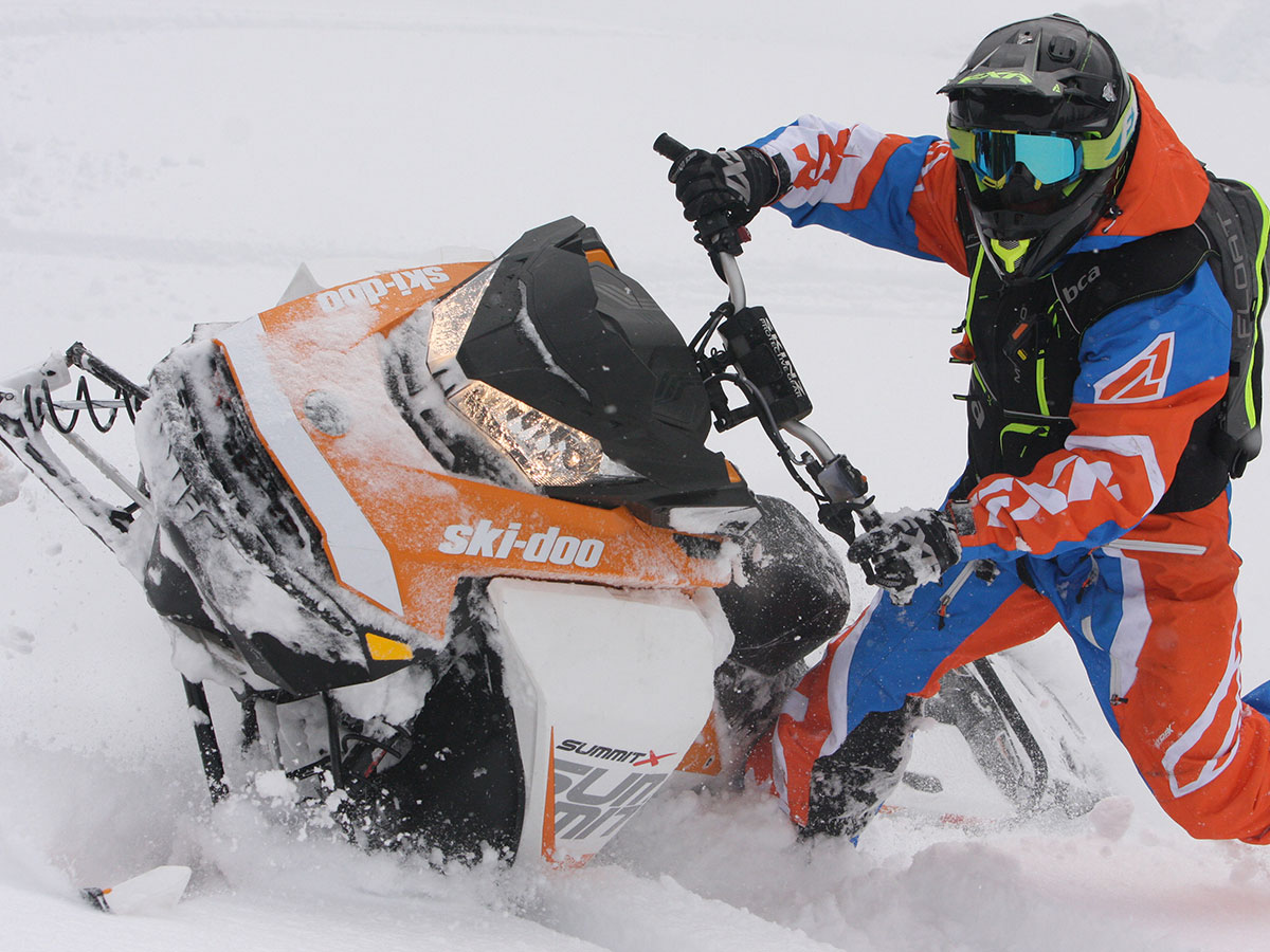 Bret Rasmussen enjoying Deep-Snow with his Ski-Doo