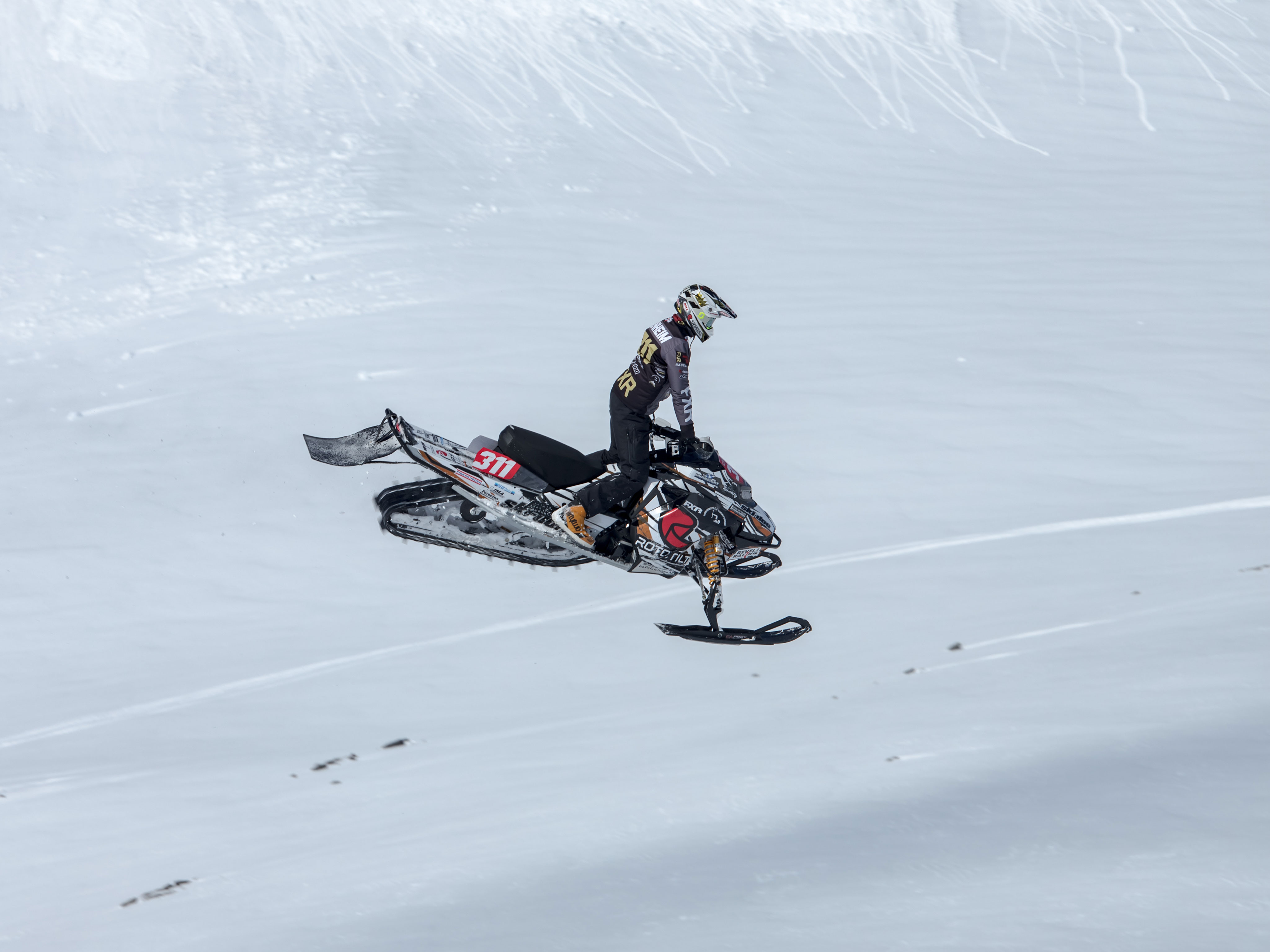 Adam Renheim jumping with his Ski-Doo