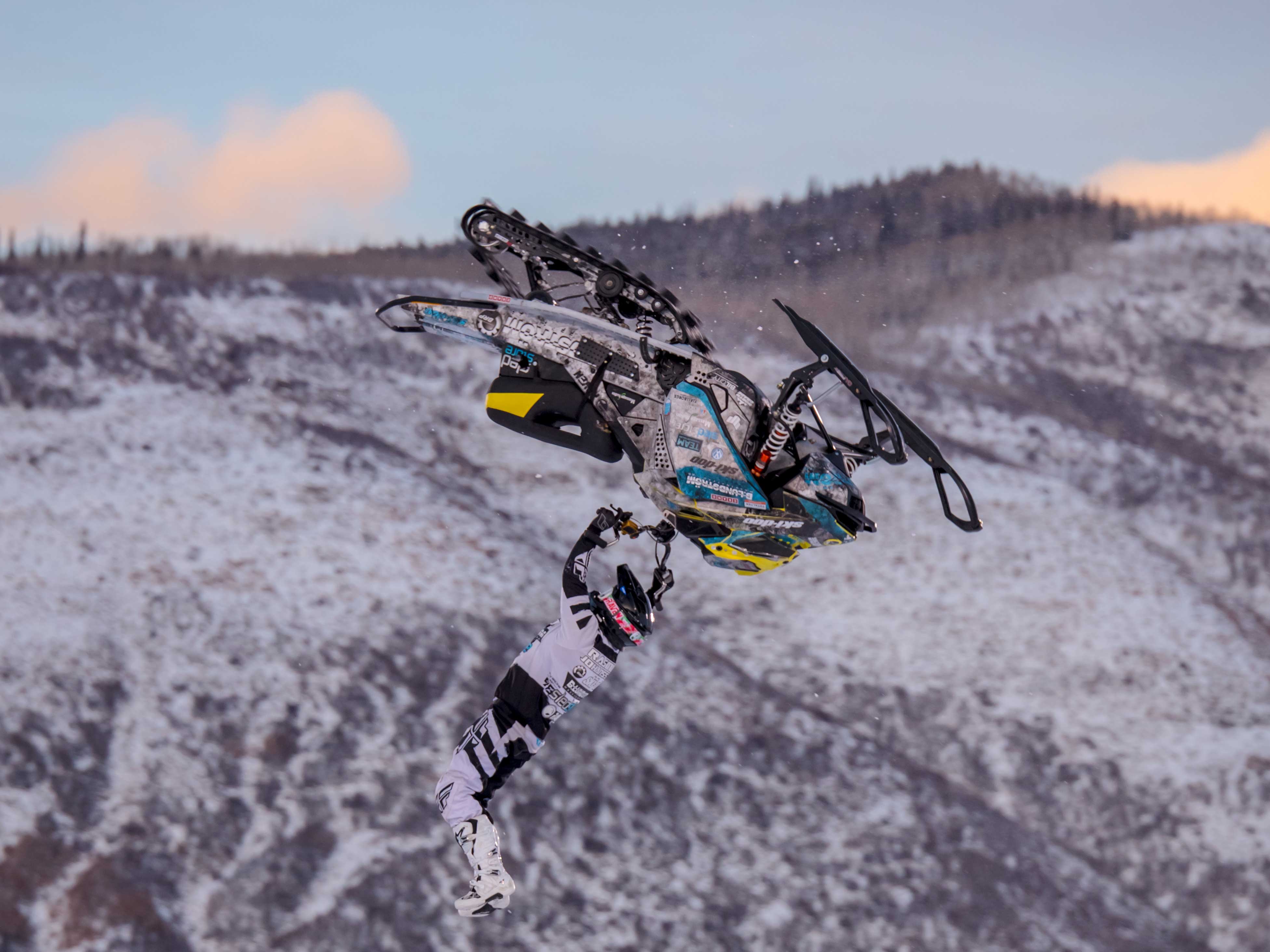 Rasmus Johansson flipping with his Ski-Doo