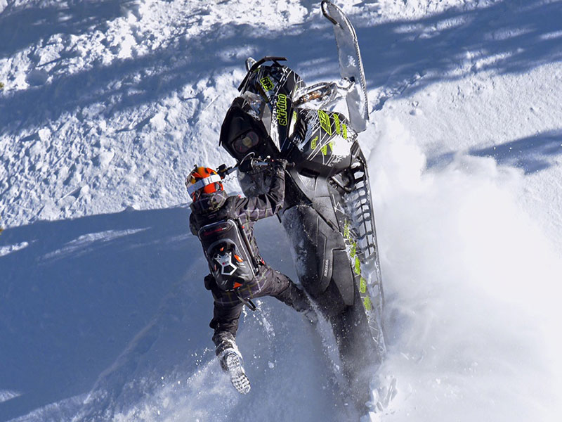 Jay Mantaberry enjoying Deep-Snow with his Ski-Doo