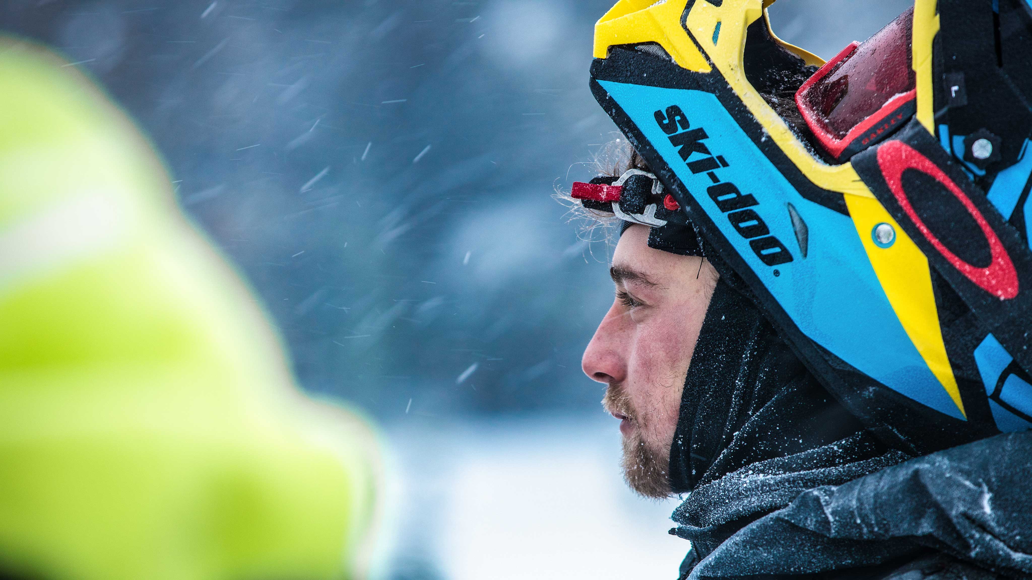 Craig McNorris with his Ski-Doo Helmet