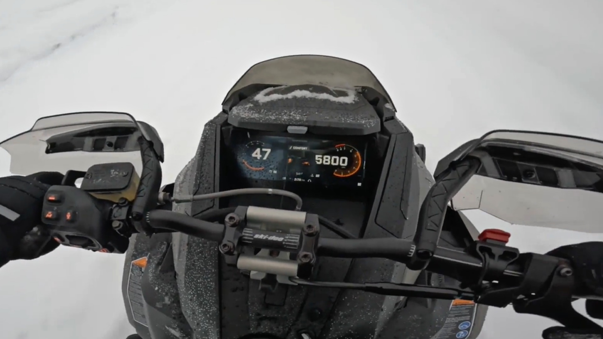 10.25" Color Touchscreen Display with BRP Connect on a snowmobile
