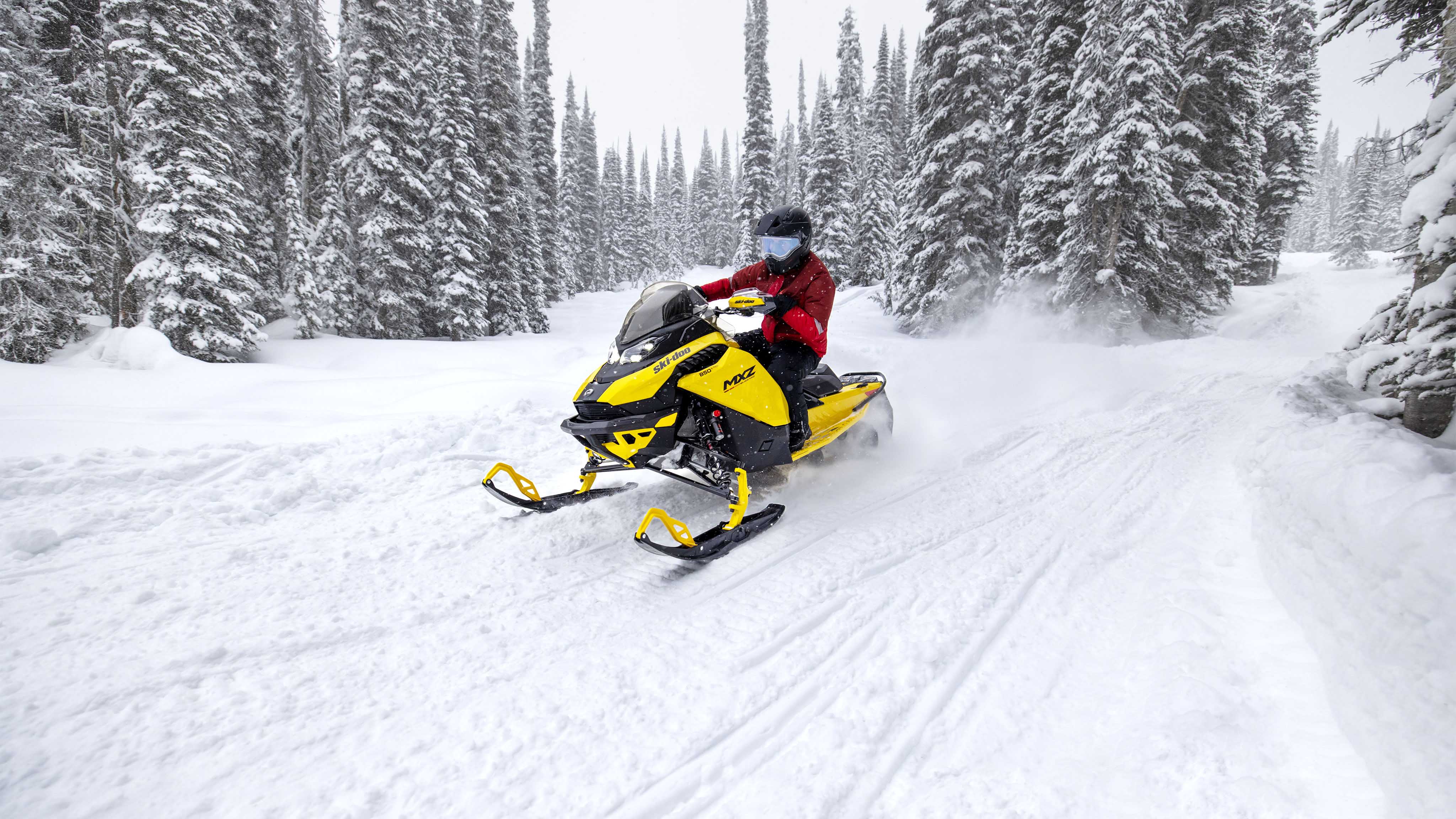 2023 Ski-Doo MXZ on a Snowmobile trail