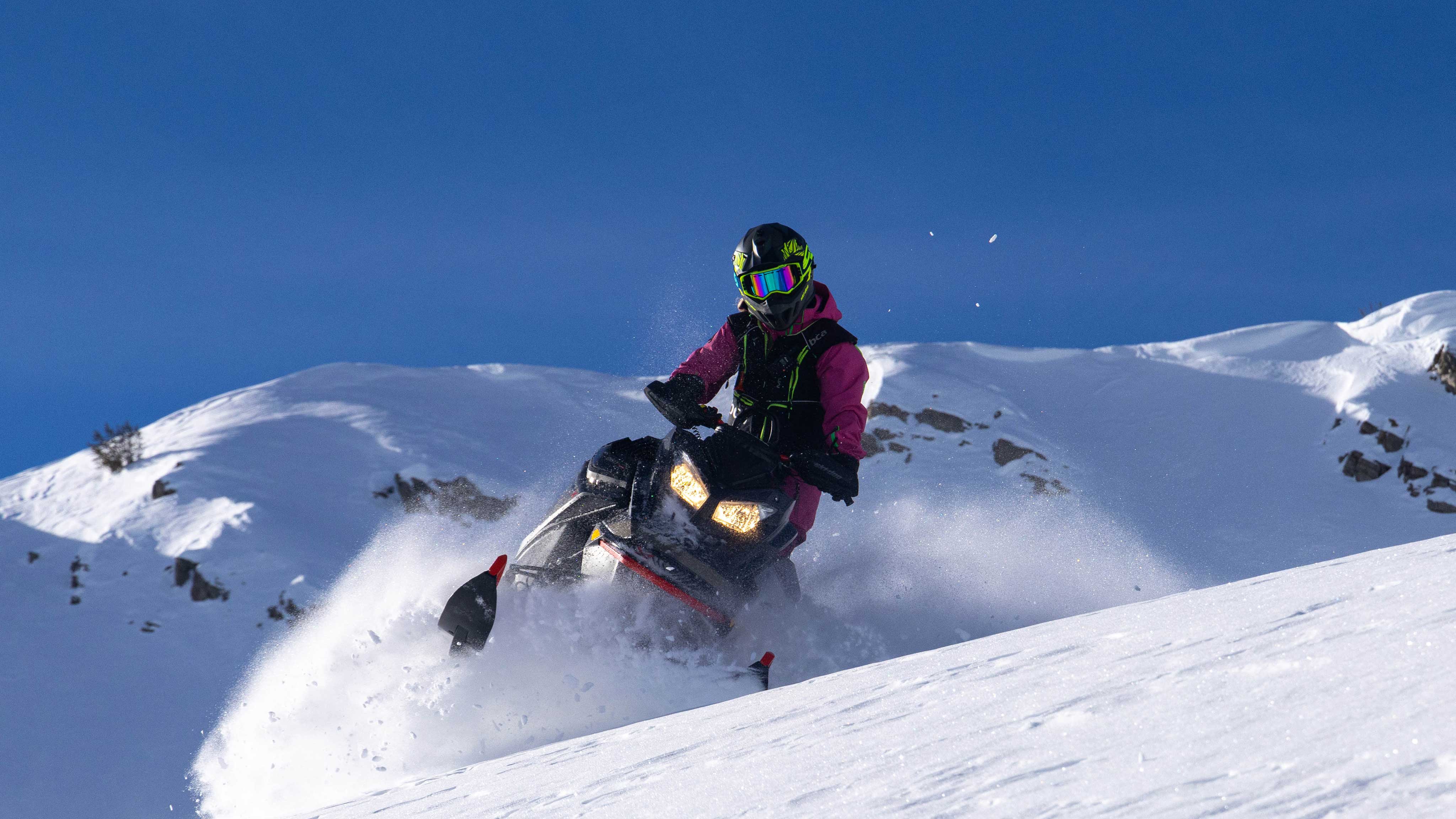 Lisa Granden on riding in deep snow with her Ski-Doo Summit